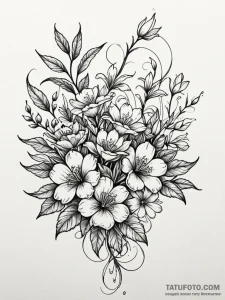Ikebana (japanese floral arrangement) with su... - эскиз тату (№1752284900_0, 12.07.2025 01:48) — Tatufoto.com