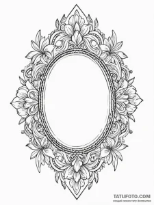 Ivory mirror reflecting shadow, tattoo drawin... - эскиз тату (№1752290505_0, 12.07.2025 03:21) — Tatufoto.com