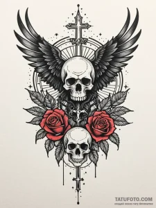 Astral raven with starry wings, tattoo flash... - эскиз тату (№1752290839_0, 12.07.2025 03:27) — Tatufoto.com