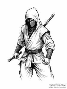 Ninja - эскиз тату (№1752291171_0, 12.07.2025 03:32) — Tatufoto.com