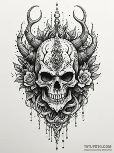 Ruined helm devoured by roots, tattoo flash s... - эскиз тату (№1752292098_0, 12.07.2025 03:48) — Tatufoto.com