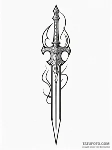 A broken sword of a knight, tattoo drawing ou... - эскиз тату (№1752292599_0, 12.07.2025 03:56) — Tatufoto.com