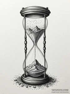 Hourglass filled with stardust instead of san... - эскиз тату (№1752292850_0, 12.07.2025 04:00) — Tatufoto.com
