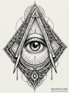 Masonic square and compasses, with an all-see... - эскиз тату (№1752294022_0, 12.07.2025 04:20) — Tatufoto.com