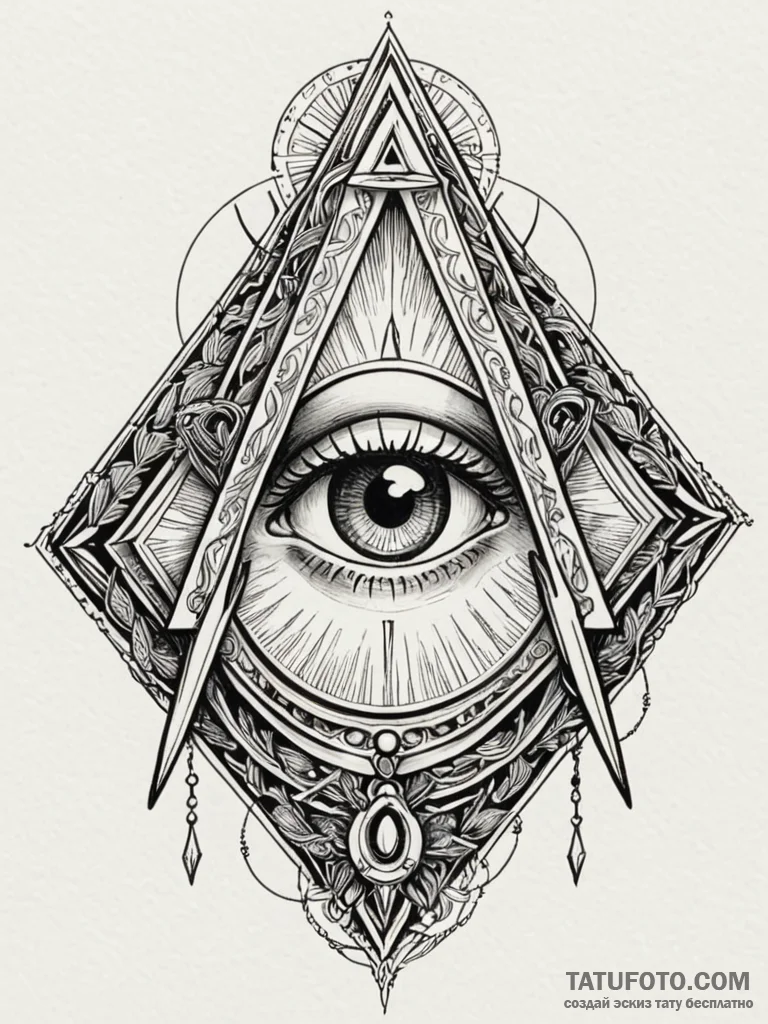 Masonic square and compasses, with an all-see… — эскиз тату (№1752294022_0, 12.07.2025 04:20) — Tatufoto.com