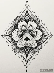 Paw, tattoo flash sheet design, black and gre... - эскиз тату (№1752294356_0, 12.07.2025 04:25) — Tatufoto.com