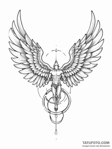Hermes' wings - эскиз тату (№1752295110_0, 12.07.2025 04:38) — Tatufoto.com