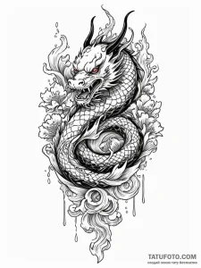 Bone figure holding burning scroll, tattoo sk... - эскиз тату (№1752296279_0, 12.07.2025 04:57) — Tatufoto.com