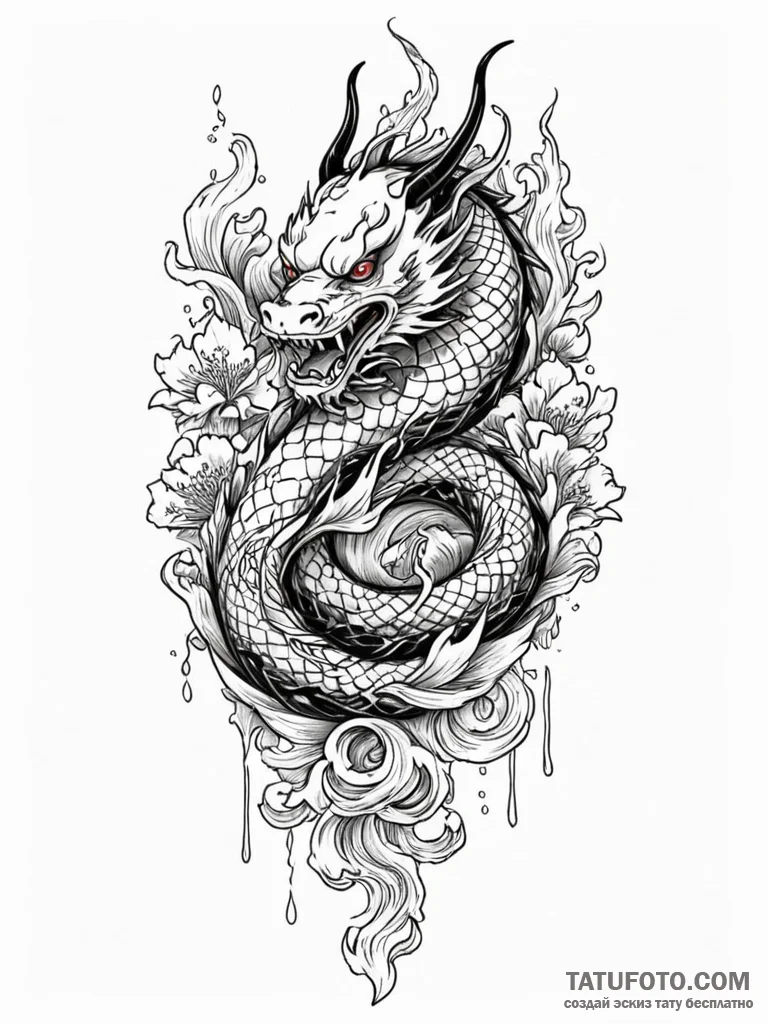 Bone figure holding burning scroll, tattoo sk... - эскиз тату (№1752296279_0, 12.07.2025 04:57) — Tatufoto.com
