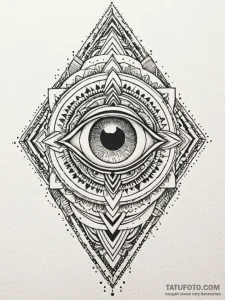 Bone mirror reflecting hollow eyes, tattoo li... - эскиз тату (№1752296697_0, 12.07.2025 05:04) — Tatufoto.com