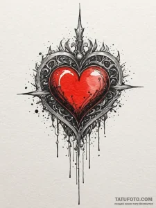 Twilight heart crowned in frost, concept art... - эскиз тату (№1752298368_0, 12.07.2025 05:32) — Tatufoto.com
