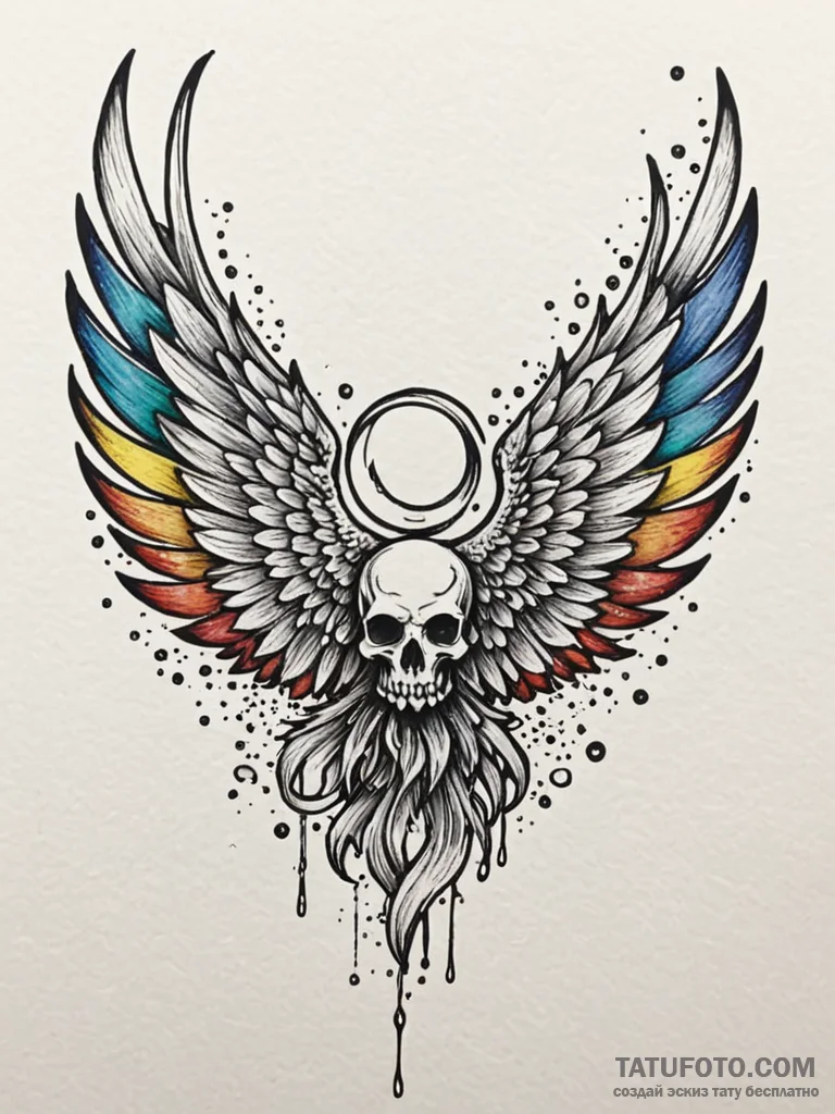 Ashen wings falling apart, tattoo sketch desi… — эскиз тату (№1752300297_0, 12.07.2025 06:04) — Tatufoto.com