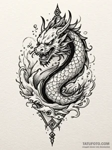 Orcish rune stone glowing in dark, ink illust... - эскиз тату (№1752301813_0, 12.07.2025 06:30) — Tatufoto.com