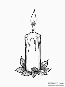 Candle - эскиз тату (№1752301897_0, 12.07.2025 06:31) — Tatufoto.com