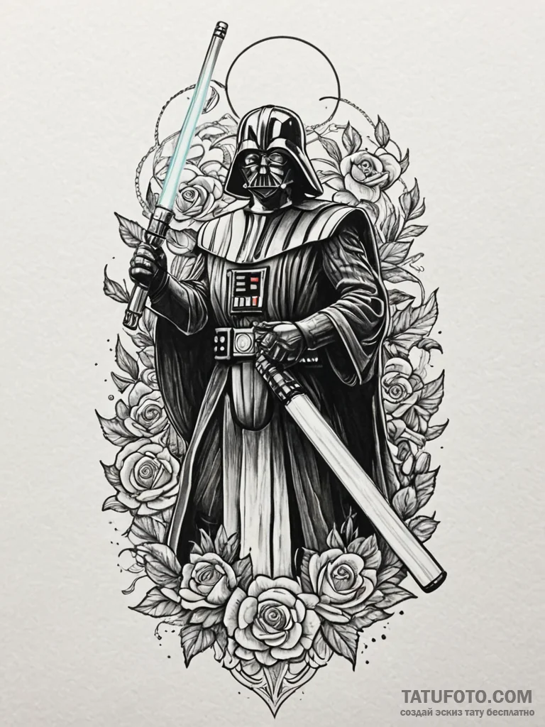 A lightsaber hilt (specific, e.g., luke's or... - эскиз тату (№1752302399_0, 12.07.2025 06:39) — Tatufoto.com