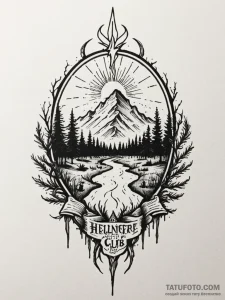 The hellfire club logo from stranger things,... - эскиз тату (№1752303242_0, 12.07.2025 06:54) — Tatufoto.com