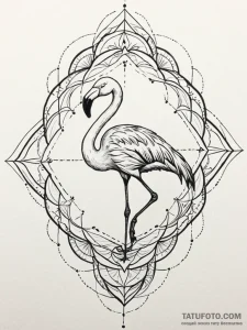 Flamingo, tattoo line art, geometric tattoo s... - эскиз тату (№1752303912_0, 12.07.2025 07:05) — Tatufoto.com