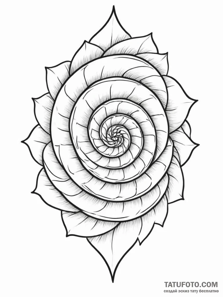 Spiral - эскиз тату (№1752304246_0, 12.07.2025 07:10) — Tatufoto.com