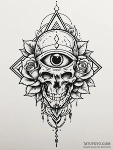 Pineal gland depicted as a glowing third eye,... - эскиз тату (№1752304914_0, 12.07.2025 07:21) — Tatufoto.com