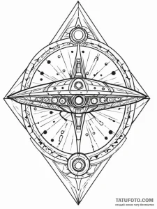 Spaceship wreck, tattoo flash sheet design, b... - эскиз тату (№1752305330_0, 12.07.2025 07:28) — Tatufoto.com