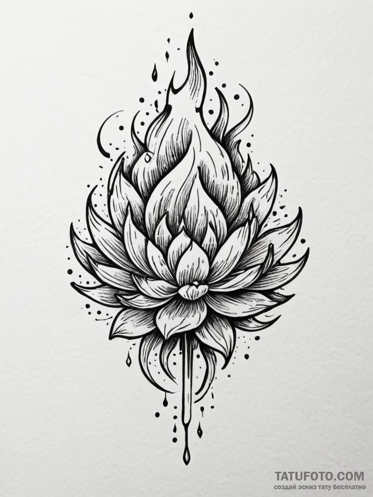 A powerful burning paper, dissolving,, tattoo… — эскиз тату (№1752305579_0, 12.07.2025 07:32) — Tatufoto.com