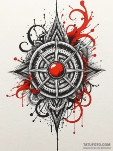Iron relic pulsing with energy, tattoo sketch... - эскиз тату (№1752305829_0, 12.07.2025 07:37) — Tatufoto.com