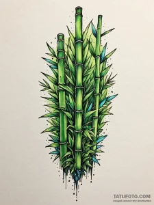 A detailed bamboo forest, serene and calm,, t... - эскиз тату (№1752306581_0, 12.07.2025 07:49) — Tatufoto.com