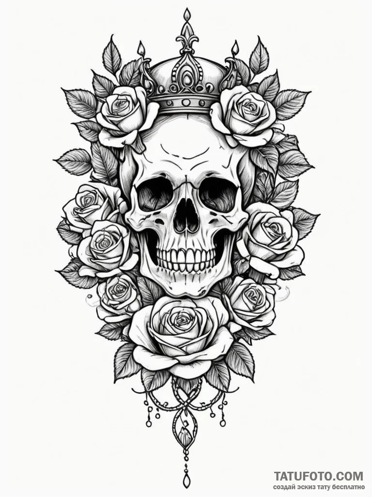 Ancient crown half-buried, ink illustration f... - эскиз тату (№1752306834_0, 12.07.2025 07:53) — Tatufoto.com