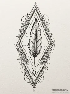 Quill piercing ancient scroll, artistic tatto... - эскиз тату (№1752308609_0, 12.07.2025 08:23) — Tatufoto.com
