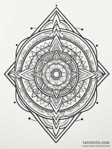 Onyx mirror reflecting bone face, tattoo line... - эскиз тату (№1752312813_0, 12.07.2025 09:33) — Tatufoto.com