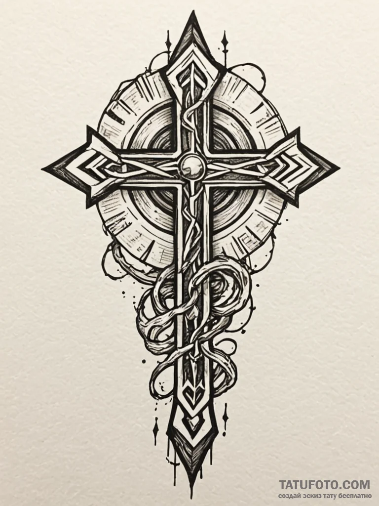 Fractured relic glowing with runes, artistic… — эскиз тату (№1752312981_0, 12.07.2025 09:36) — Tatufoto.com