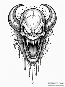 Engraved fang dripping venom, tattoo sketch d... - эскиз тату (№1752313318_0, 12.07.2025 09:41) — Tatufoto.com