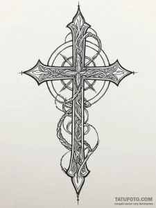 The leviathan cross - эскиз тату (№1752313902_0, 12.07.2025 09:51) — Tatufoto.com