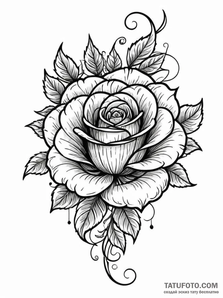 Astral rose blooming in darkness, tattoo sket... - эскиз тату (№1752314483_0, 12.07.2025 10:01) — Tatufoto.com