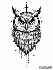 Owl claws tearing veil, ink illustration for... - эскиз тату (№1752314816_0, 12.07.2025 10:06) — Tatufoto.com