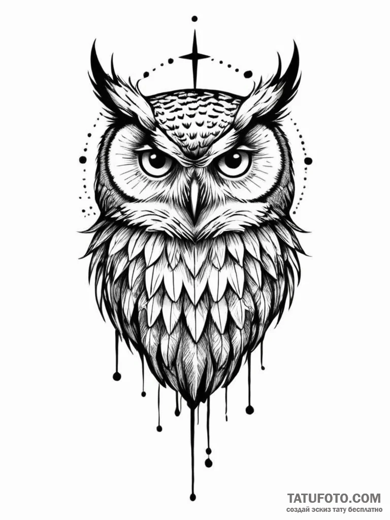 Owl claws tearing veil, ink illustration for... - эскиз тату (№1752314816_0, 12.07.2025 10:06) — Tatufoto.com