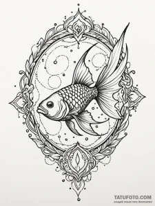 Arcane fish with ethereal fins, tattoo line a... - эскиз тату (№1752315908_0, 12.07.2025 10:25) — Tatufoto.com