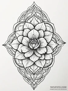 Old rose beneath iron lattice, tattoo sketch... - эскиз тату (№1752316157_0, 12.07.2025 10:29) — Tatufoto.com