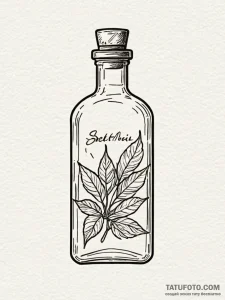 A health potion bottle (from video games), in... - эскиз тату (№1752317160_0, 12.07.2025 10:46) — Tatufoto.com