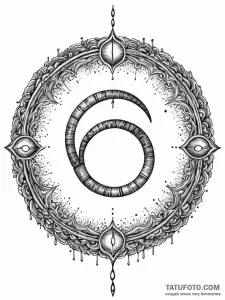 Enso circle drawn with a glitching, digital b... - эскиз тату (№1752317662_0, 12.07.2025 10:54) — Tatufoto.com
