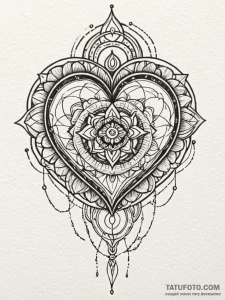 Apocalyptic chains around burning heart, tatt... - эскиз тату (№1752317828_0, 12.07.2025 10:57) — Tatufoto.com