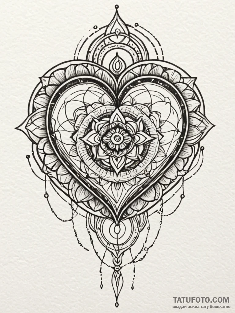 Apocalyptic chains around burning heart, tatt... - эскиз тату (№1752317828_0, 12.07.2025 10:57) — Tatufoto.com