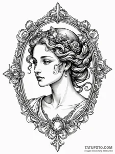 Symbol of a goddess (e.g., venus's mirror, di... - эскиз тату (№1752317912_0, 12.07.2025 10:58) — Tatufoto.com