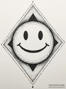 Smiley face with x's for eyes, tattoo drawing... - эскиз тату (№1752318162_0, 12.07.2025 11:02) — Tatufoto.com