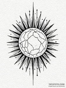 Solar panel, cracked and absorbing the light... - эскиз тату (№1752318246_0, 12.07.2025 11:04) — Tatufoto.com