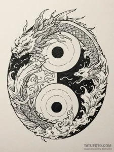 Yin-yang, tattoo drawing outline, rough sketc... - эскиз тату (№1752318415_0, 12.07.2025 11:06) — Tatufoto.com