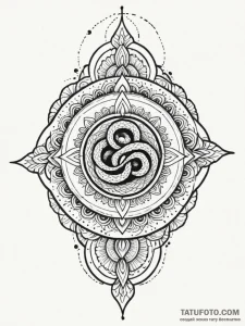 Noble serpent through spectral bloom, tattoo... - эскиз тату (№1752321098_0, 12.07.2025 11:51) — Tatufoto.com