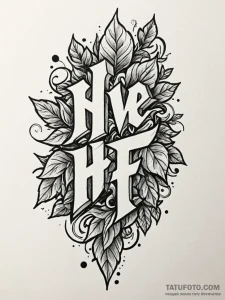 Black ivy growing from blade, artistic tattoo... - эскиз тату (№1752321772_0, 12.07.2025 12:02) — Tatufoto.com