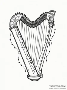 Constellation of lyra (the harp), with shimme... - эскиз тату (№1752322525_0, 12.07.2025 12:15) — Tatufoto.com