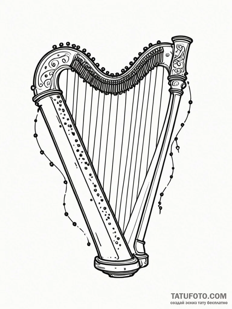 Constellation of lyra (the harp), with shimme... - эскиз тату (№1752322525_0, 12.07.2025 12:15) — Tatufoto.com
